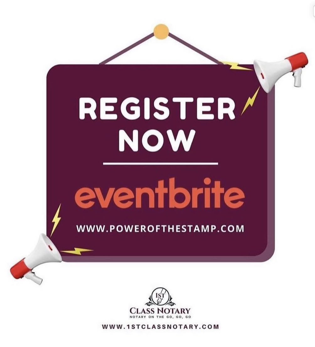 Mechelle1st's tweet photo. Ignite the POWER of your NOTARY STAMP! 
Calling all aspiring, newly commissioned notaries and loan signing agents!

Join us on Saturday, May 31, 2025 | 10am - 11:30am for an exclusive live class 

👉 Secure your spot today and Register now at https://t.co/7HJWMXoUly 📈 https://t.co/6rJZcvrzRw