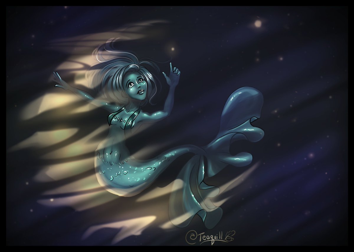 I'm hoping to do at least a few of the 2025 MerMay prompts. Here is day#2, Cosmic. 
#MerMay #Mermay2025 #Cosmic #mermaid