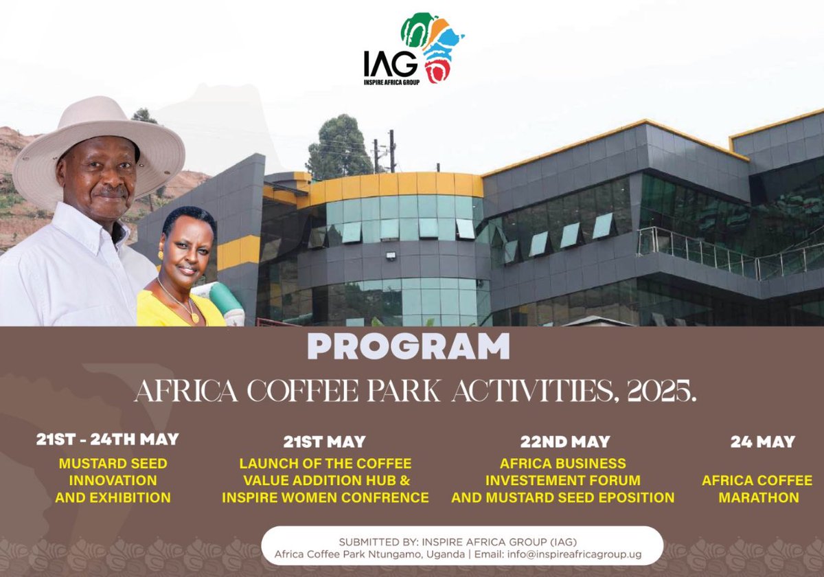 🚨 UGANDA, ARE YOU READY?! 🌍🎉
 
Join us for the Coffee Concert Marathon,  a ground-breaking 4-day experience like no other! ☕✨

🎤 Featuring Diamond Platnumz, Eddy Kenzo, Ray G &amp; other top artists LIVE in concert!

🔥 Highlights include:
 🔹 Mustard Seed Innovation &amp;