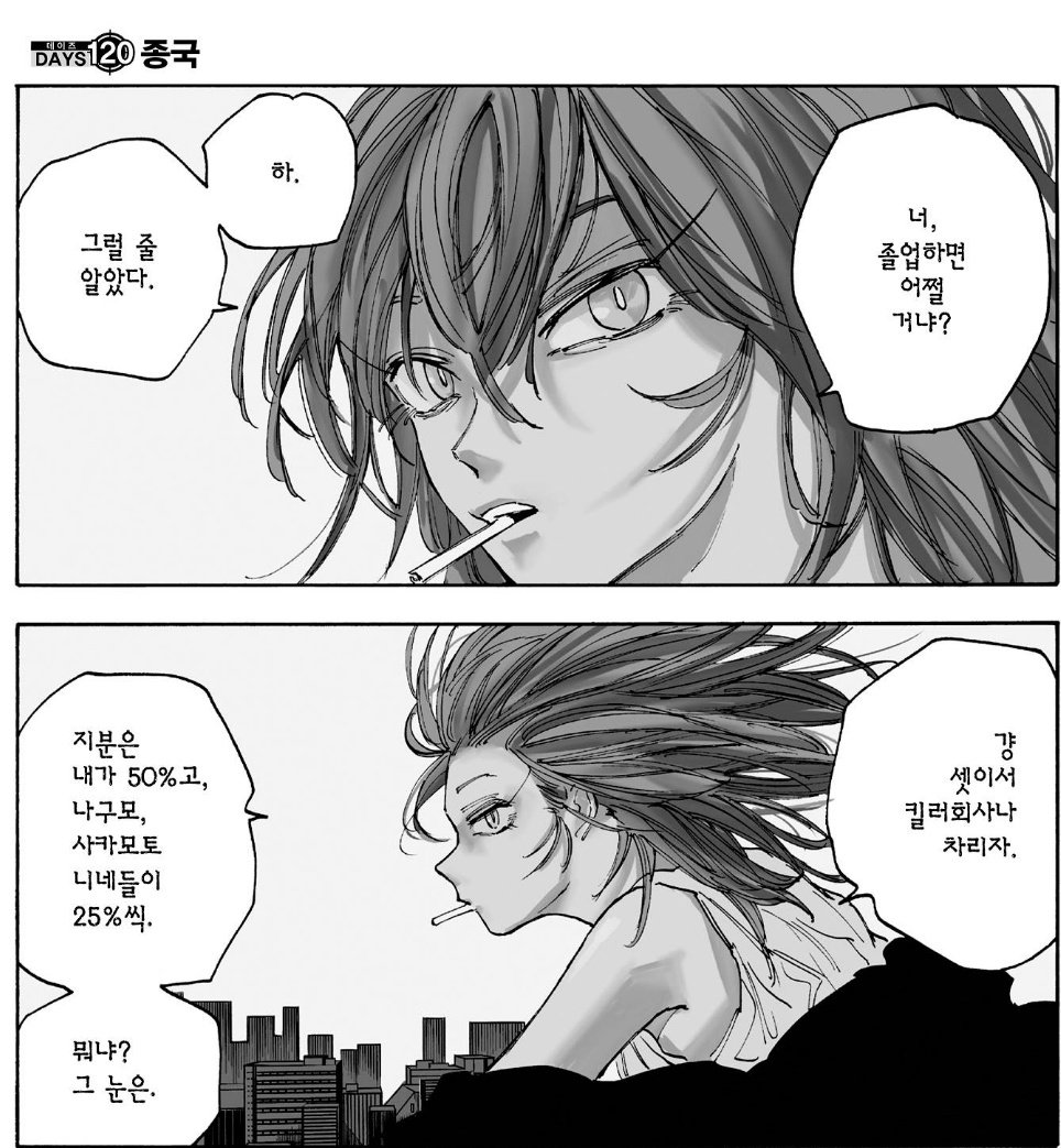 구제삼의 좋은 점은 서로의 미래에 당연히 서로가 있다는 점인데 제목 종국<이라는 데서 그냥 오열함