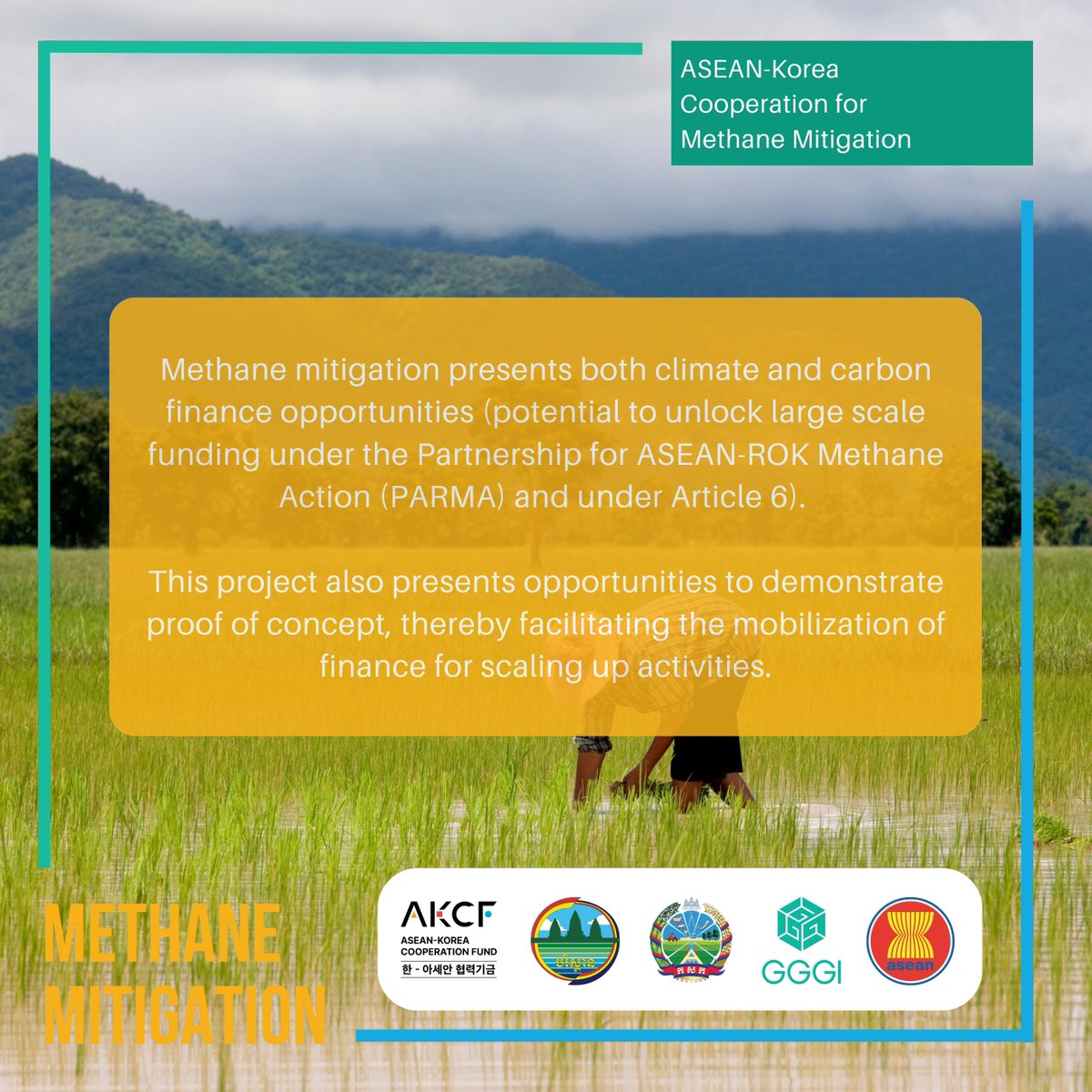 GGGICambodia's tweet photo. We just launched the #MethaneMitigation project in 🇰🇭. Funded by the ASEAN-Korea Cooperation Fund (AKCF), the project aims to pave the way for Cambodia and other ASEAN countries to catalyze action on #methaneemissions. Learn more about the project below! #Methanereduction #GGGI https://t.co/l8cCYpuRXo