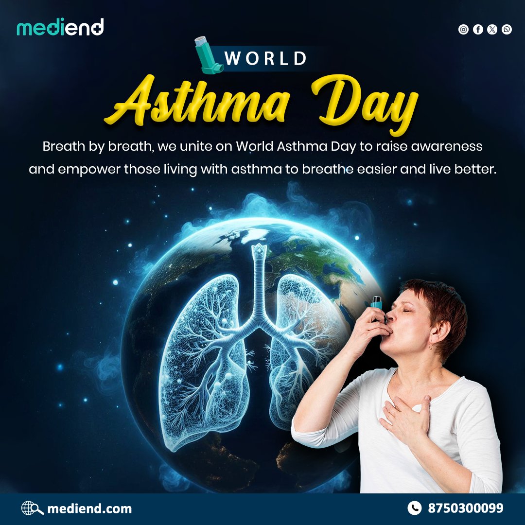 medi_end_'s tweet photo. Breath by breath, we unite on World Asthma Day to raise awareness and empower those living with asthma to breathe easier and live better.
.
Visit: https://t.co/f1FHYtOuOy
.
#Health #SurgeryCare #asthma #allergies #asthmatic #asthmalife #AsthmaRelief #eczema #allergy #resdung https://t.co/mP1zy03pMV