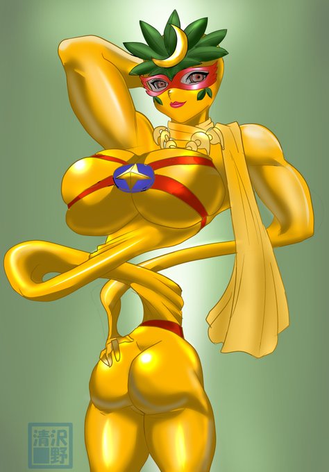 #ゴムの日 なのでレインボーガールダッシュ1『月の化身』さんです。
ヨガ体術の最高を極めて、elasticな身体になってます。 