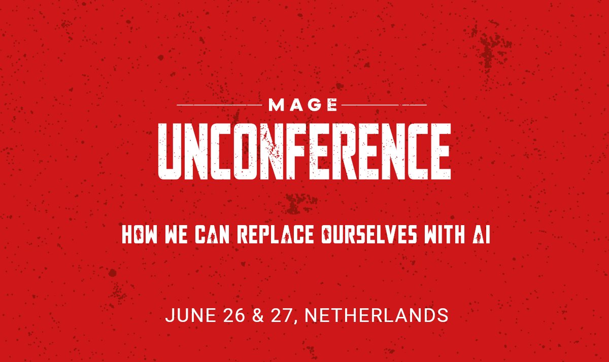 How we can replace ourselves with AI? Not? Partially? From the outside only? How we can make this more vague? Beershit is awaiting you at the unconference yir.io/n9vdh8y3
