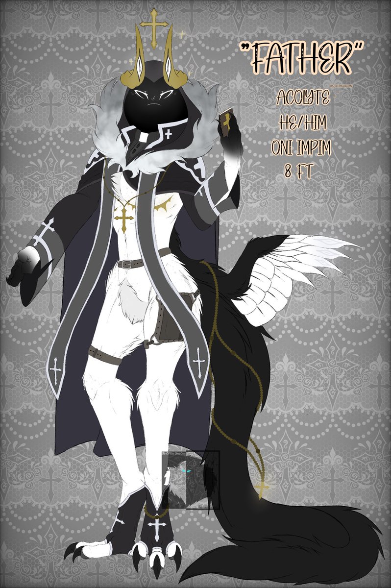 OPTaleSkeleCrew's tweet photo. I was stupidly inspired by @spacebruulee ‘s pastor that I desperately wanted one of my own XDD so I ended up making a pastor Oni Impim <3 …I wonder if I can make him vtuber material-

#furry #furryartwork #furryoc #impim #closedspecies #CS #Pastor #priest #Furrycharacter #OC https://t.co/BfoBlPTFcs