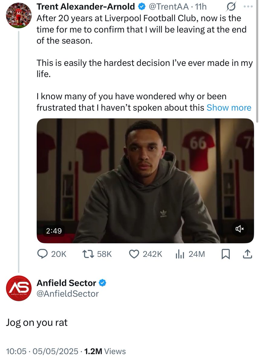 🚨 Martin Zubimendi potentially joining Liverpool vs. Trent Alexander-Arnold leaving Liverpool.