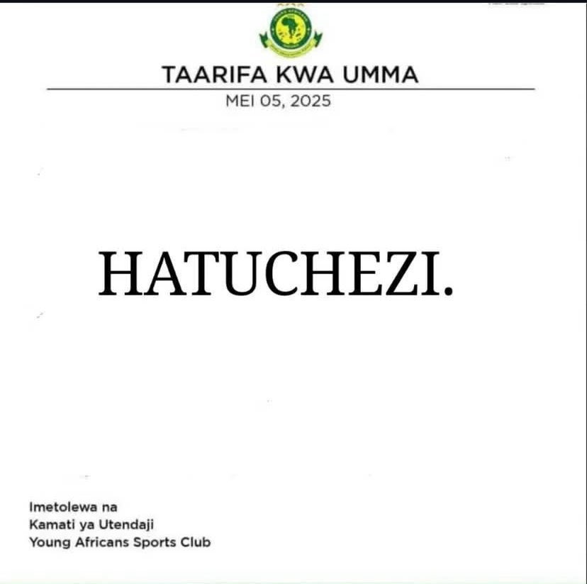 <a href="/Tanfootball/">TFF TANZANIA</a> <a href="/NBCTanzania/">NBCTanzania</a> Mfikishieni uyo boss wenu