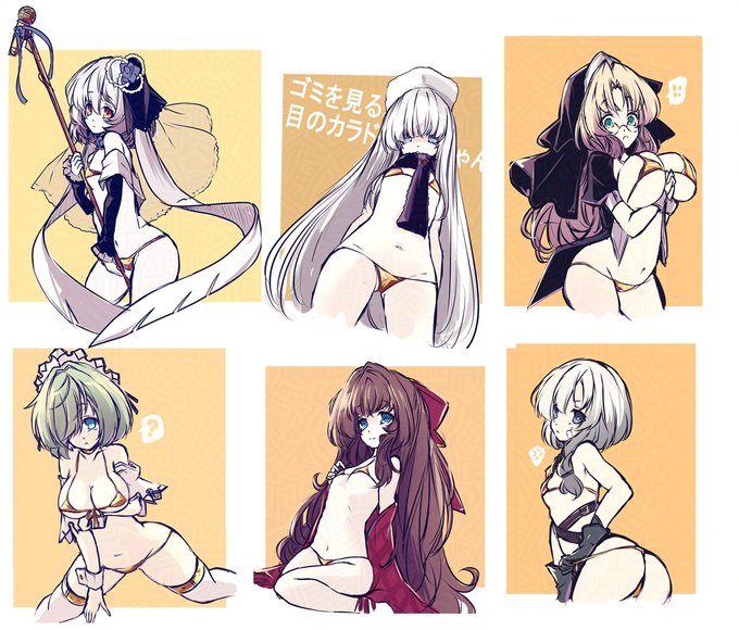 卓で使ってるNPC&PCのGW仕様水着落書き 