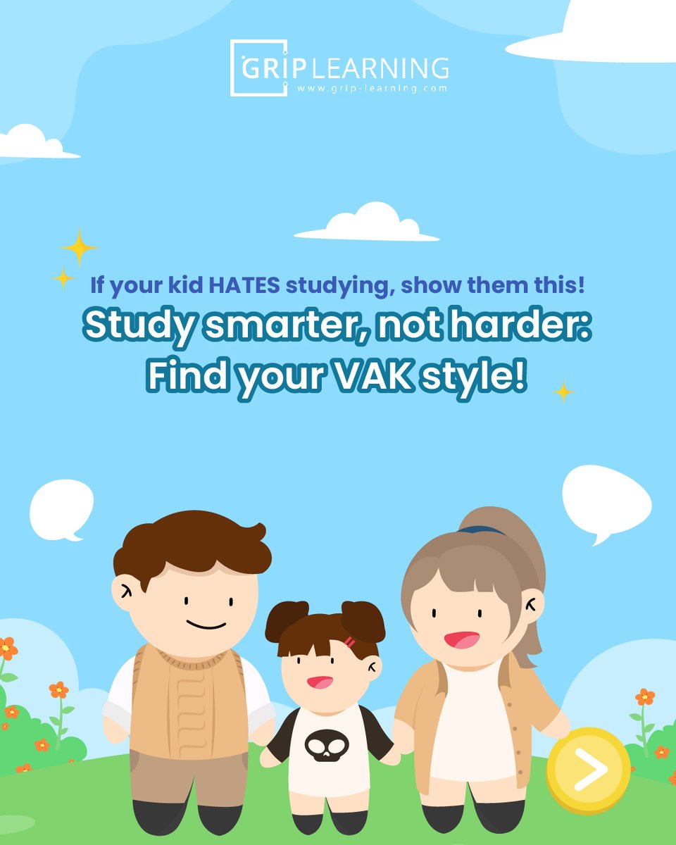 griplearning's tweet image. Tired of Study Struggles? Discover Your Child’s Best Way to Learn!

#SmartLearning #GRIPLearning #VAK #StudyTips #ParentingHacks