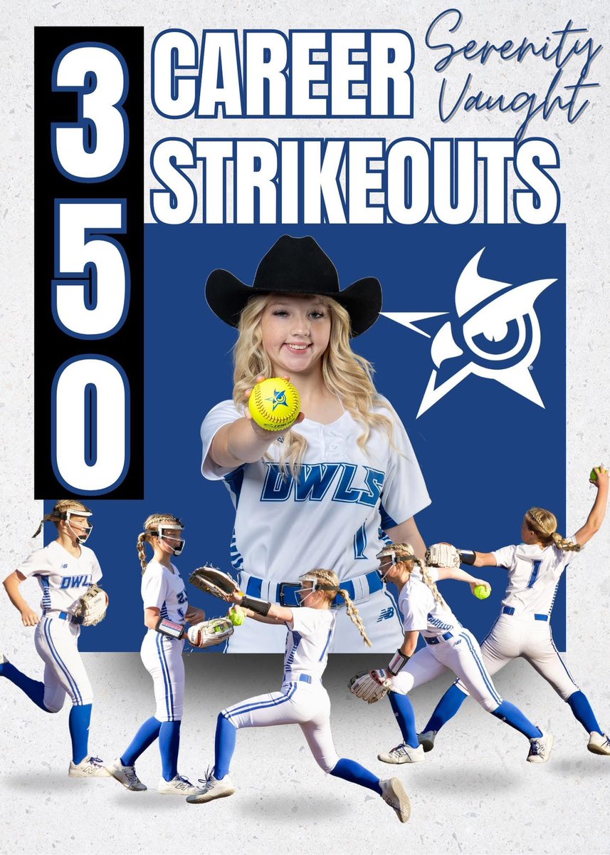 Congrats to our very own Serenity Vaught for her 350 Career Strikeouts