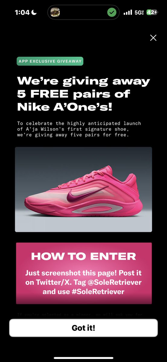 Let’s goooo! <a href="/SoleRetriever/">Sole Retriever</a> #SoleRetriever