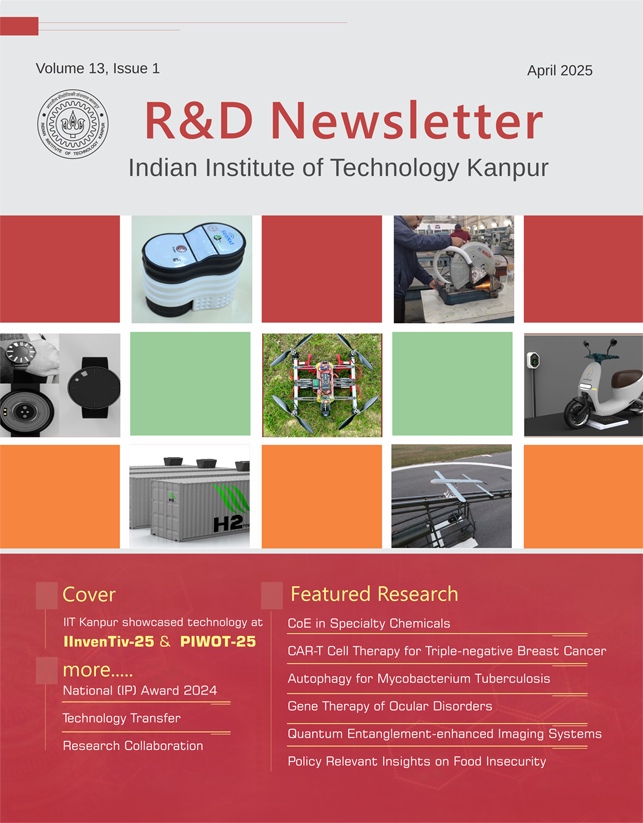 Sharing the April 2025 issue of R&amp;D Newsletter!
Highlights: cutting-edge research in Specialty Chemicals, CAR-T cell therapy for Breast Cancer, TB Autophagy, Ocular Gene Therapy, Quantum Imaging, Food Insecurity Insights &amp; more! #Innovation #Research iitk.ac.in/dord/newslette…