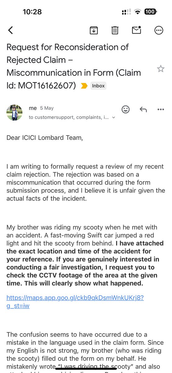 vipulsingh92's tweet photo. Extremely disappointed with @ICICILombard. My claim was unfairly rejected and after writing a detailed mail, no one even bothered to respond. Is this how you treat your customers? #ICICILombard #CustomerServiceFail #InsuranceScam @irdaindia @BajajAllianz @ @ACKOIndia @aajtak @abp https://t.co/aj8Y1bABvb