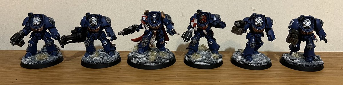 geek_table's tweet image. New unit ready for the crusade campaign I’m taking part in! Hopefully the Emperor’s finest can lead my #Ultramarines to victory! #warmongers #miniaturemonday #WarhammerCommunity #warhammer40k #terminators #PaintingWarhammer