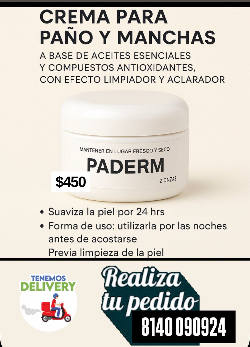Sufres de paño y manchas? Conoce esta crema 100% natural 🤩
