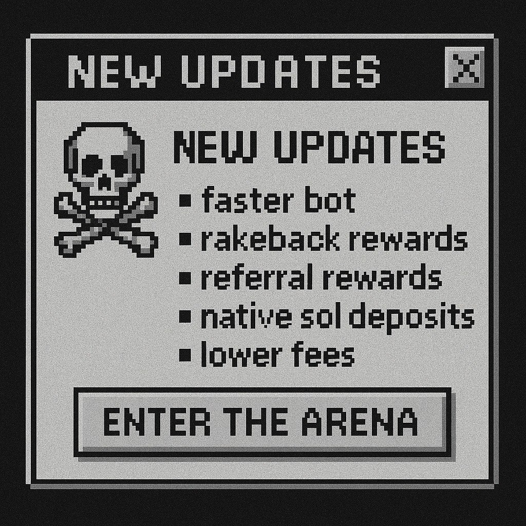 gm players, devs have been busy shipping. Here's what's new:

• 🤝 Revshare: You now earn a portion of your referrals' fees, up to 3 levels deep. See docs.pvp.trade/en-referrals for more details.

• 💸 PVP Cashback: Trade more to earn more. You can get up to 30% cashback on fees.