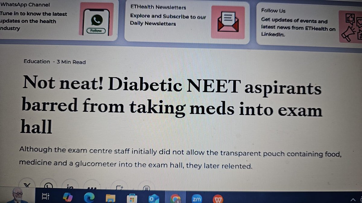 This is the second time in the recent past that I learnt about Exam hurdles for our children with T1D. The other one was related to a 10th std kid not being allowed despite the govt mandate in an ICSE school in the suburbs of Mumbai. Are we going to tolerate this? #T1DM