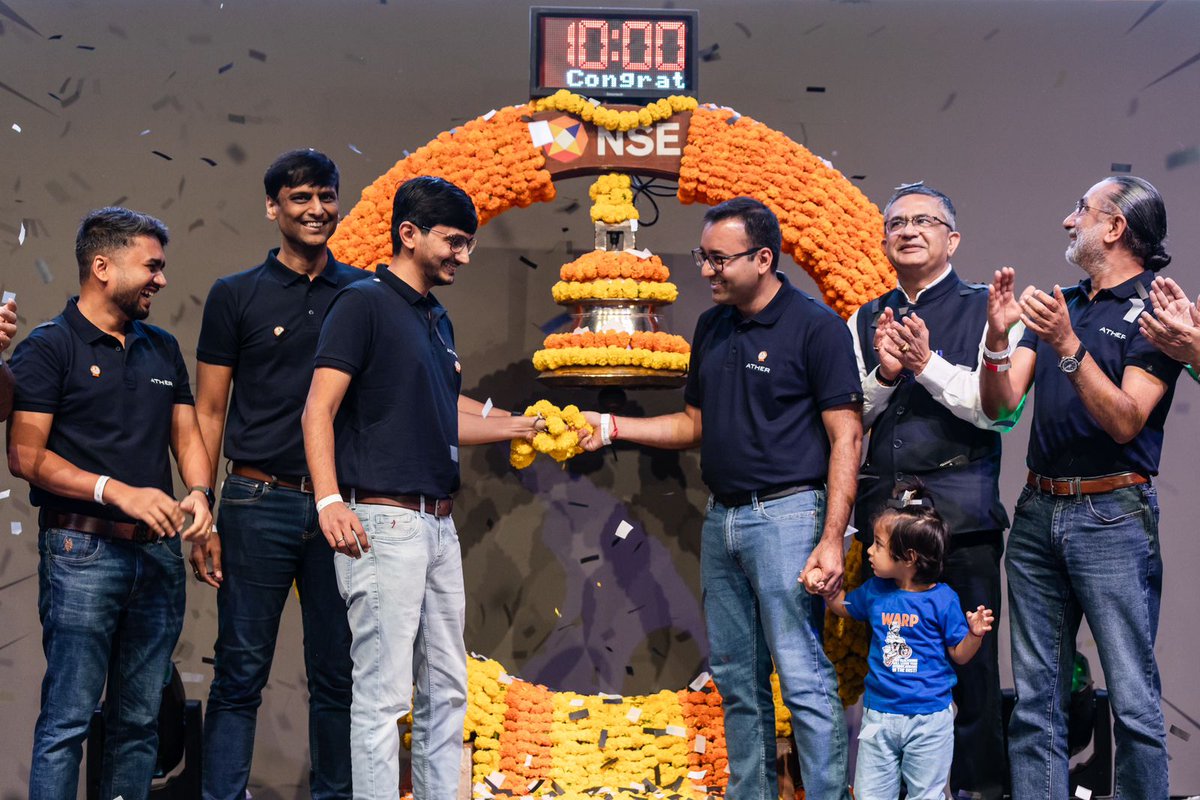 tarunsmehta's tweet image. Big, big day for us at Ather. Grateful for every twist and turn that got us here.
Over the last 11 years, each milestone felt like the most critical moment ever because it truly was at the time. But today, we pause and realise: the road ahead is even bigger. An IPO isn’t just a…