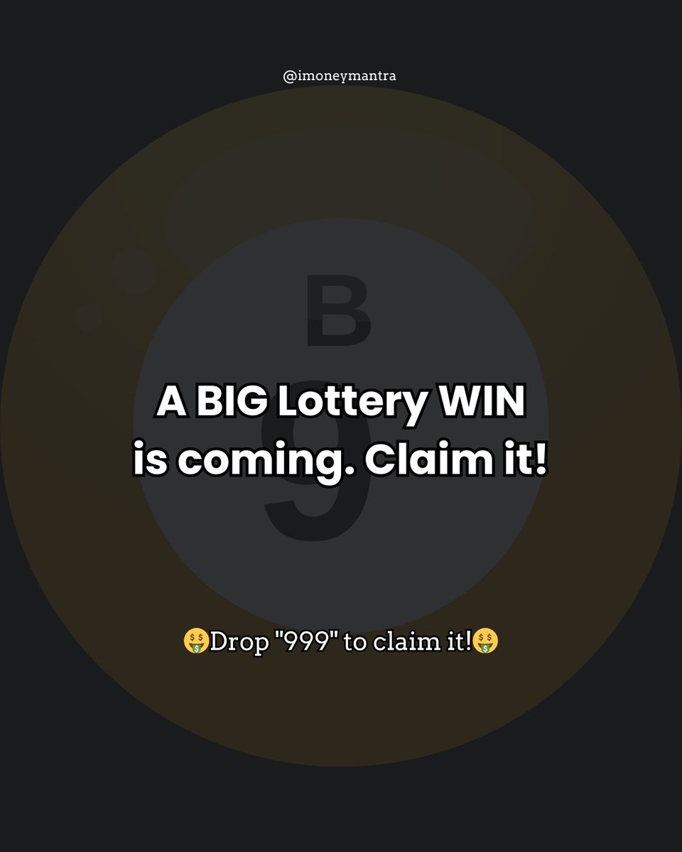 imoneymantra's tweet image. Drop "999" to claim it!!!