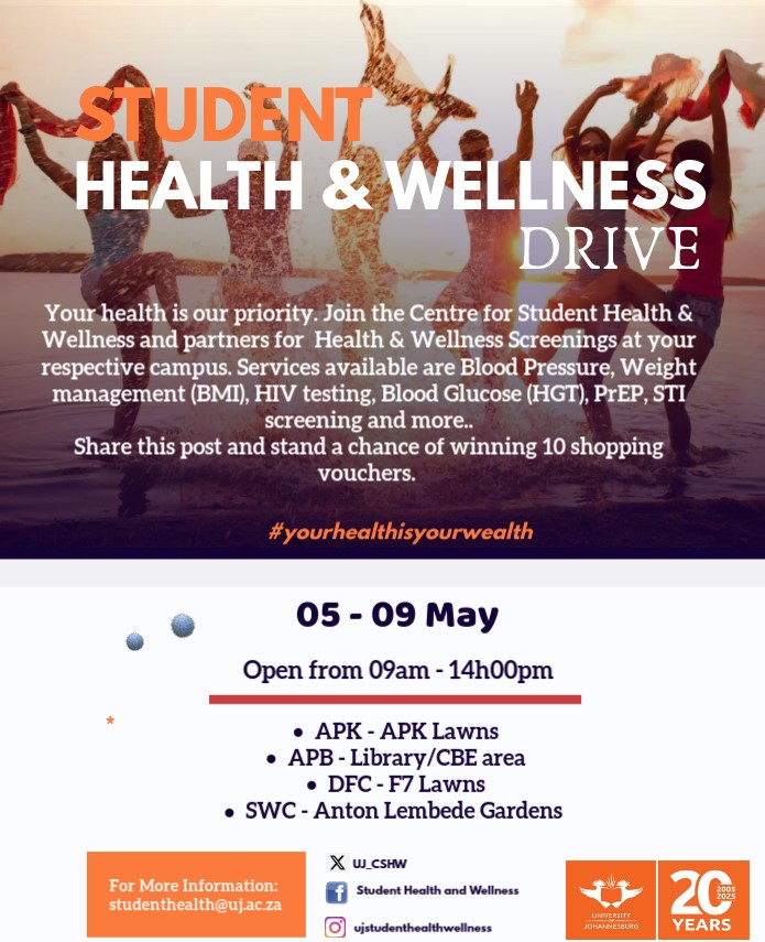 UJ Centre for Student Health & Wellness tweet media