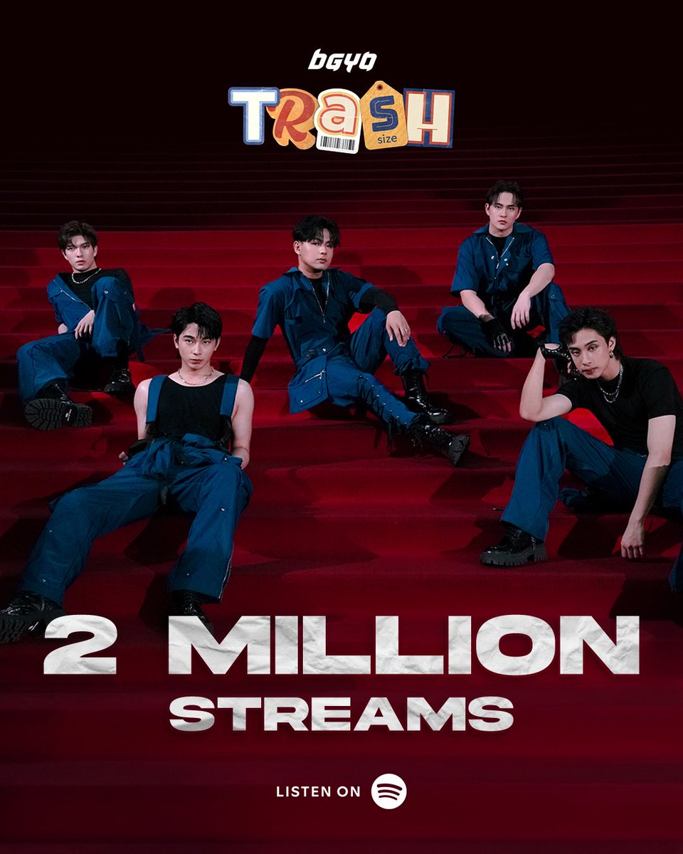 You turn our whole world upside down! 🙌

‘Trash’ just hit 2 MILLION+ streams on <a href="/Spotify/">Spotify</a> ! 💥

We’d throw it all away for you, thank you! ❤️‍🔥🎉

Stream ‘Trash’ and the rest of the ‘BGYO’ EP here:
🔗orcd.co/bgyoep_spotify

#BGYO #BGYO_BGYOEP #BGYO_Trash