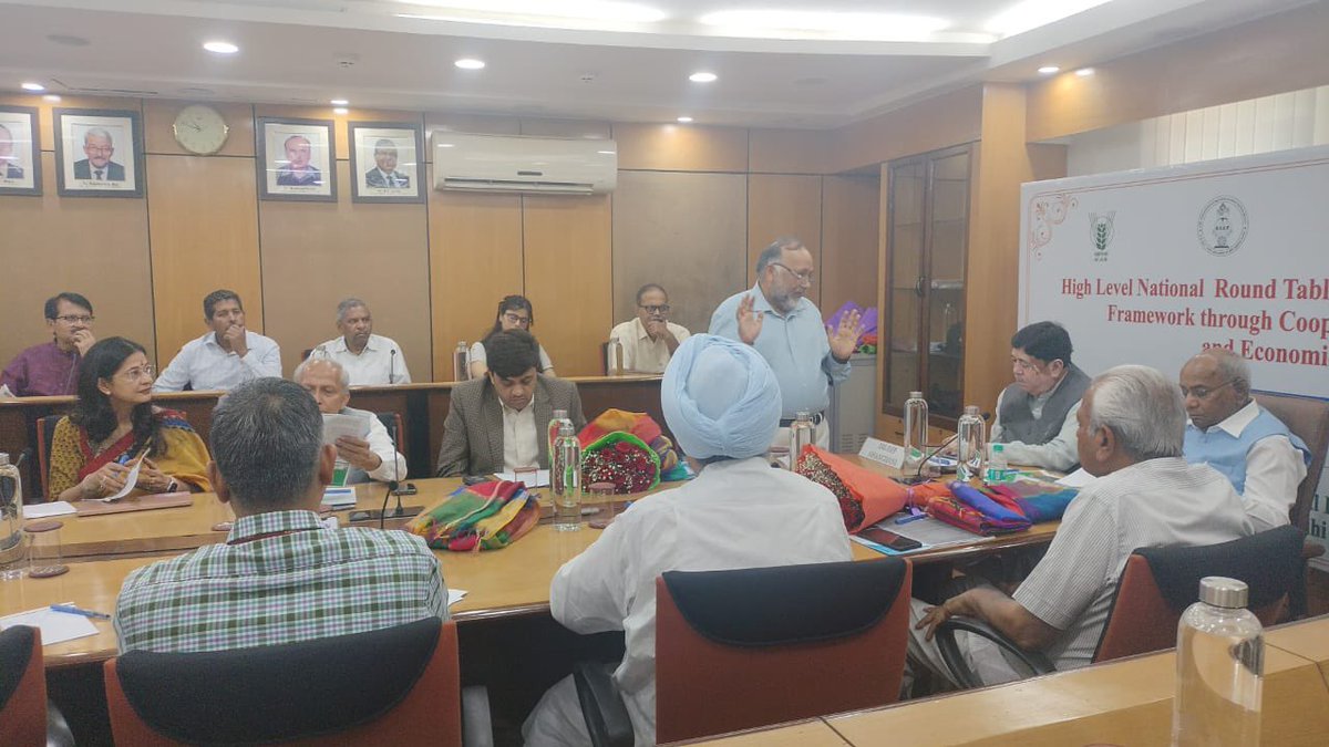 Today, I attended the National Round Table on the Cooperative Economic Framework with ICAR-NIAEP organised by World Cooperation Economic Forum (WCOOPEF). <a href="/binodrp/">BINOD ANAND</a> <a href="/cnriglobal/">CNRI</a>
