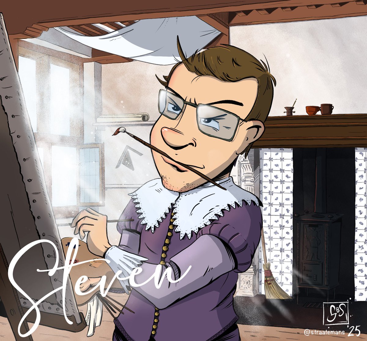 New project! 🎨 I reimagined my teammates as historical figures — classic poses, dramatic flair. Had a lot of fun doing them ⚾️🎨
Dropping them over the next few posts. Stay tuned! 👀✨

#CreativePortraits #HistoricalStyle  #ArtSeries #cartoon #characterillustration #illustration