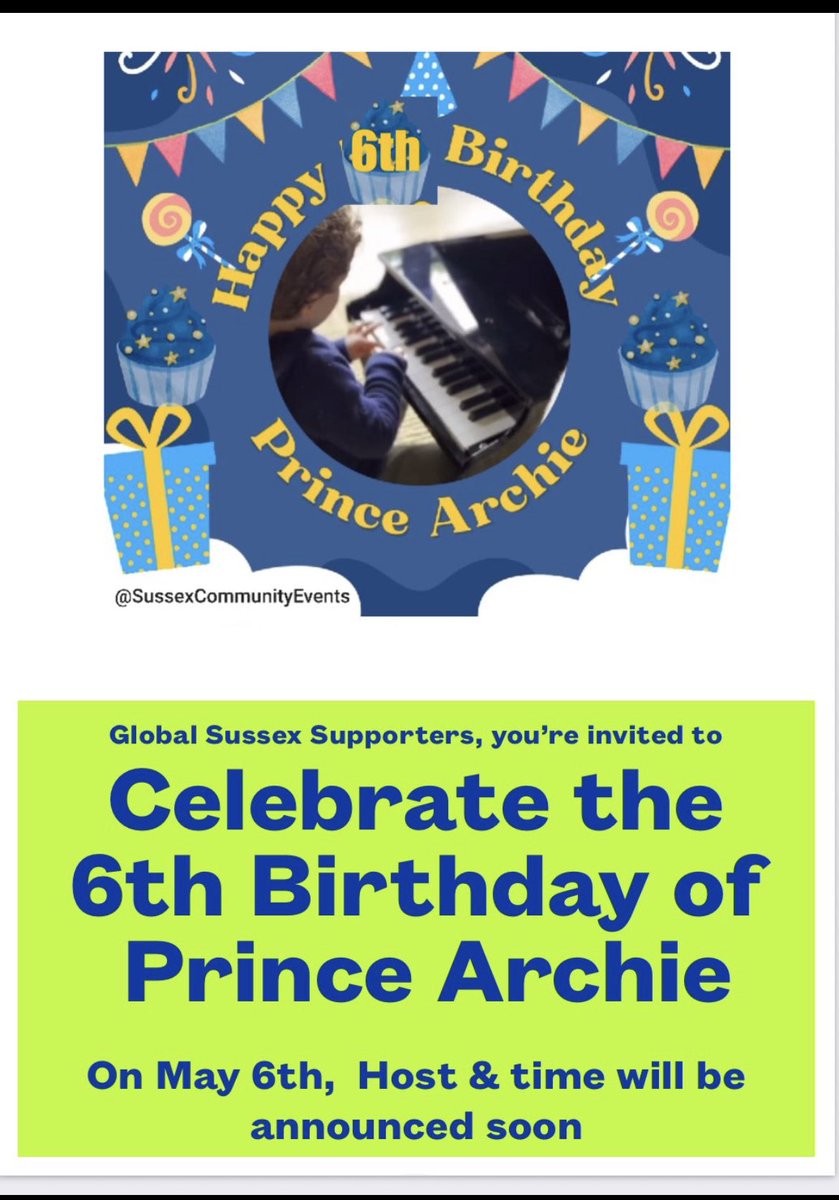 Happy birthday Archie 🎉🎂🎁🎈🎊
#ArchieDay 
#PrinceArchie6