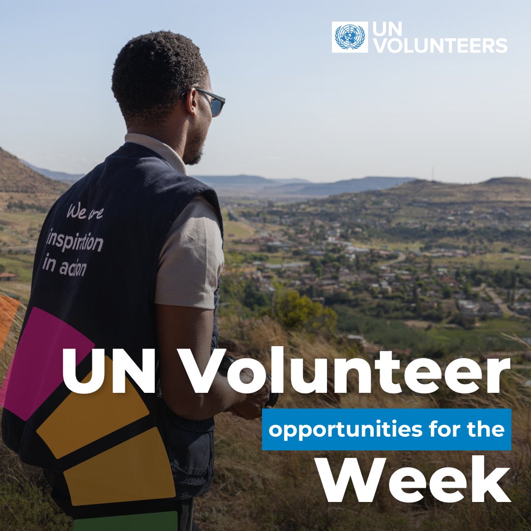 UNV East and Southern Africa (@unv_esaro) on Twitter photo Interesting <a href="/UNVolunteers/">UN Volunteers</a> opportunities you don't want to miss!
🔸Prog Assistant🇰🇪: bit.ly/4d5m6vg
🔸Adm Assistant🇲🇼: bit.ly/3YyOMXv
🔸M& E Officer🇦🇴: bit.ly/42LnWxU
🔸Project Officer🇿🇦: bit.ly/4m8LTH8
Follow links to apply or share widely. Interesting <a href="/UNVolunteers/">UN Volunteers</a> opportunities you don't want to miss!
🔸Prog Assistant🇰🇪: bit.ly/4d5m6vg
🔸Adm Assistant🇲🇼: bit.ly/3YyOMXv
🔸M& E Officer🇦🇴: bit.ly/42LnWxU
🔸Project Officer🇿🇦: bit.ly/4m8LTH8
Follow links to apply or share widely.