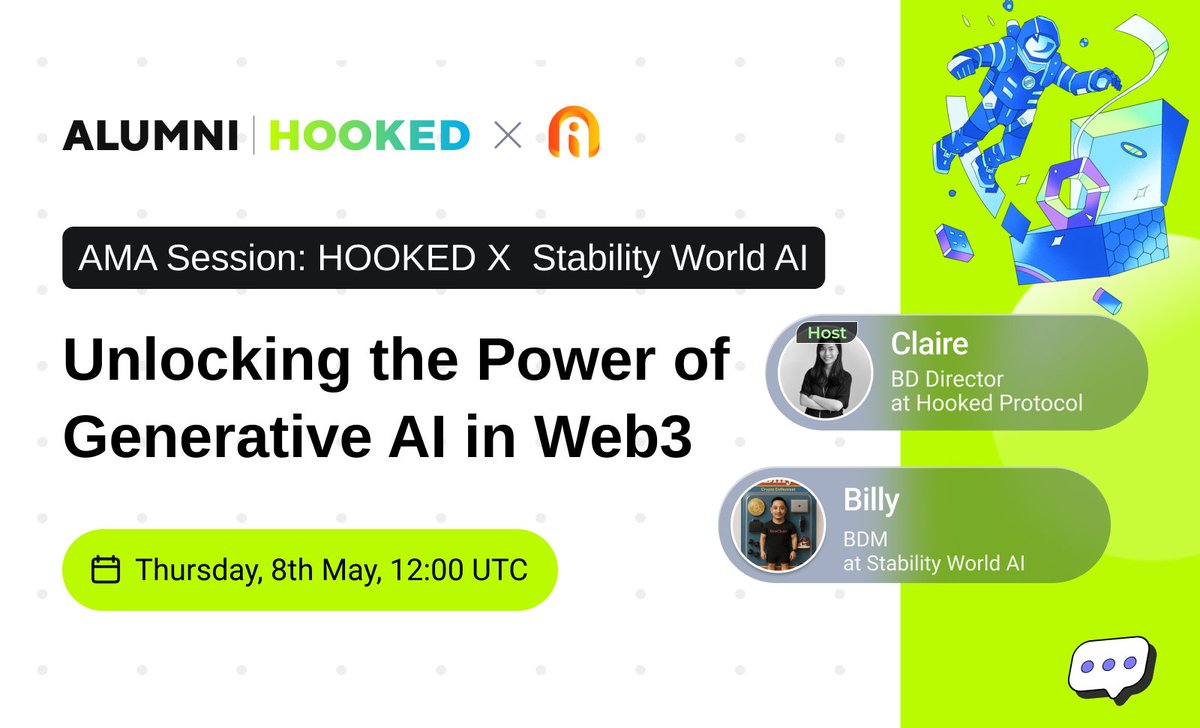 Hooked Protocol🪝 (@hookedprotocol) on Twitter photo #NewEraofHOOKED #HookedonWeb3Mastery
HOOKED 2.0: Master Web3 via insightful talk with Web3 ecosystem giant, <a href="/StabilityW_AI/">Stability World AI</a>, a cutting-edge generative AI platform designed to empower Web3 enthusiasts, creators, and communities!
In our latest initiative to enrich the Hooked #NewEraofHOOKED #HookedonWeb3Mastery
HOOKED 2.0: Master Web3 via insightful talk with Web3 ecosystem giant, <a href="/StabilityW_AI/">Stability World AI</a>, a cutting-edge generative AI platform designed to empower Web3 enthusiasts, creators, and communities!
In our latest initiative to enrich the Hooked
