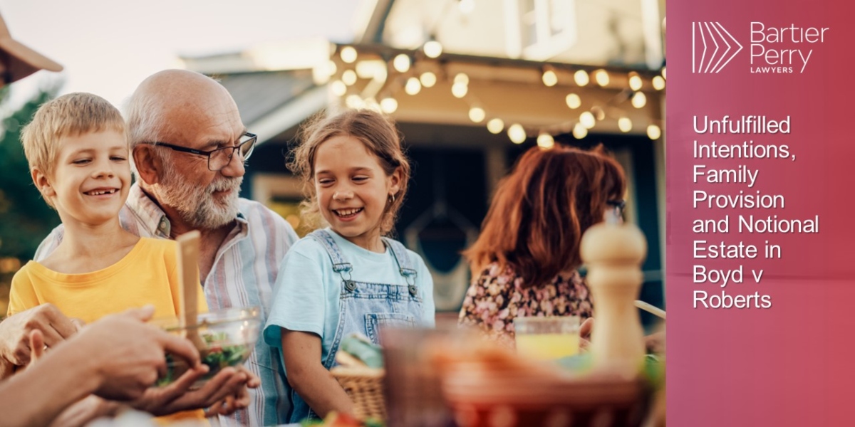 BartierPerryLaw's tweet photo. The Supreme Court’s decision in Boyd v Roberts [2024] NSWSC 1310, highlights the enduring reach of the Succession Act 2006 (NSW) in addressing unfulfilled testamentary intentions and financial need within complex modern families. https://t.co/Yd06jaUlRv https://t.co/qKVZv3AO3L