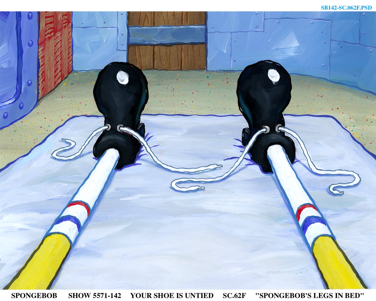 spongebob shoes untied
