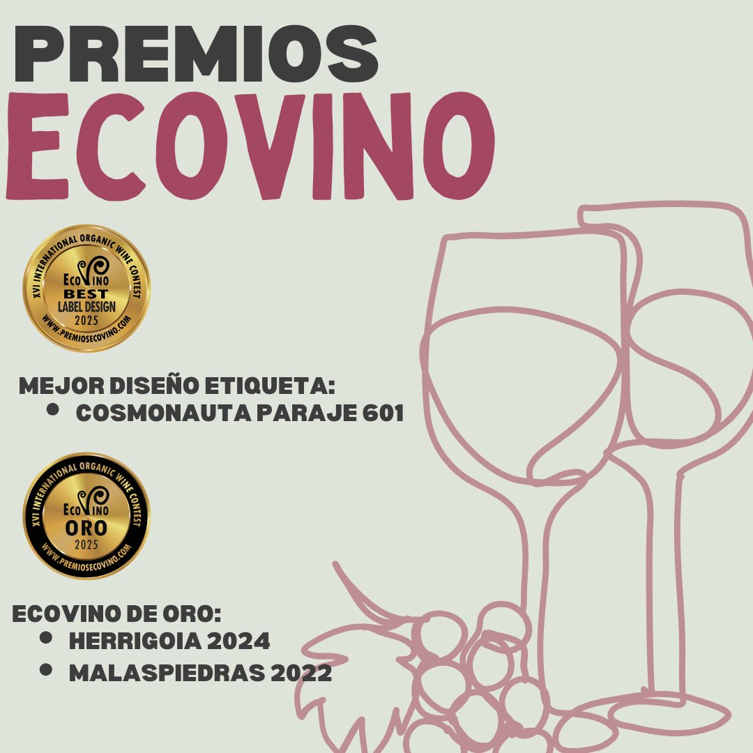 ¡Felices, muy felices! Porque en esta edición de <a href="/PEcovino/">Premios Ecovino</a>, dos de nuestros vinos más icónicos han sido premiados con un oro ⭐️.
Además, una de nuestras etiquetas —diseñada junto a los amigos de <a href="/Moruba/">Moruba</a>— ha sido reconocida en el apartado de mejor diseño.