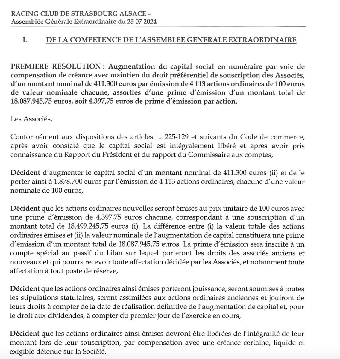 fsrcs's tweet image. Une augmentation de capital tous les 6 mois… jusqu’à quand ? 🔵⚪

Restons vigilants et défendons l'âme de notre club.

Allez Racing 🔵⚪

#Nonàlamultipropriété #BlueCoOut