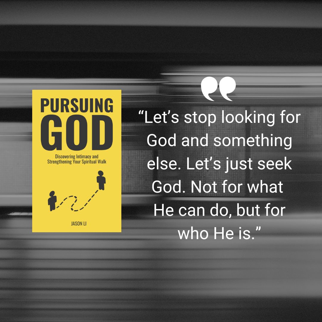 “Let’s stop looking for God and something else. Let’s just seek God. Not for what He can do, but for who He is.”

amazon.com/dp/B0F5B9N5FX