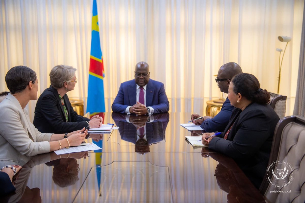 Signe Winding Albjerg (@dkambuganda) on Twitter photo Insightful exchange on Great Lakes & DRC perspectives w/ H.E. president <a href="/FelixUdps/">Felix Tshisekedi - UDPS</a> <a href="/Presidence_RDC/">Présidence RDC 🇨🇩</a> w/ <a href="/BNMarkussen/">Birgitte Markussen 🇩🇰</a>
Discussed a.o. urgent need for ceasefire and dialogue and how int. partners like Denmark can support ongoing efforts, incl. through DK seat in UN Security Council Insightful exchange on Great Lakes & DRC perspectives w/ H.E. president <a href="/FelixUdps/">Felix Tshisekedi - UDPS</a> <a href="/Presidence_RDC/">Présidence RDC 🇨🇩</a> w/ <a href="/BNMarkussen/">Birgitte Markussen 🇩🇰</a>
Discussed a.o. urgent need for ceasefire and dialogue and how int. partners like Denmark can support ongoing efforts, incl. through DK seat in UN Security Council