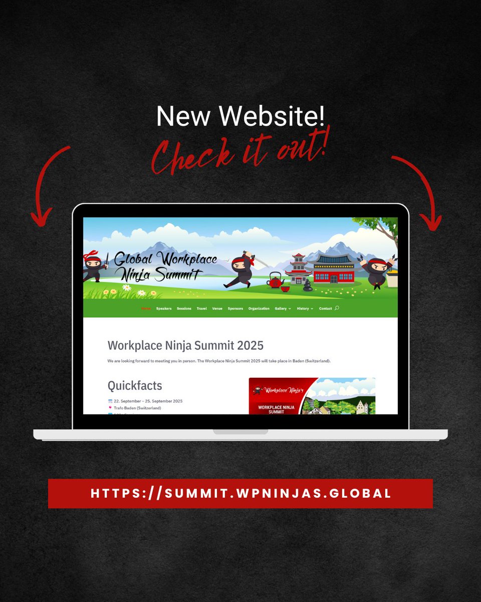 We’ve moved!
A new chapter begins for the Workplace Ninja community 🥷🌍
👉 Visit our new home: summit.wpninjas.global
Curious why we launched a new website?
🎥 Watch the video: youtu.be/Ct9dsS4-BIo
🎧 Listen to the podcast: creators.spotify.com/pod/show/workp…

#WPNinjaS