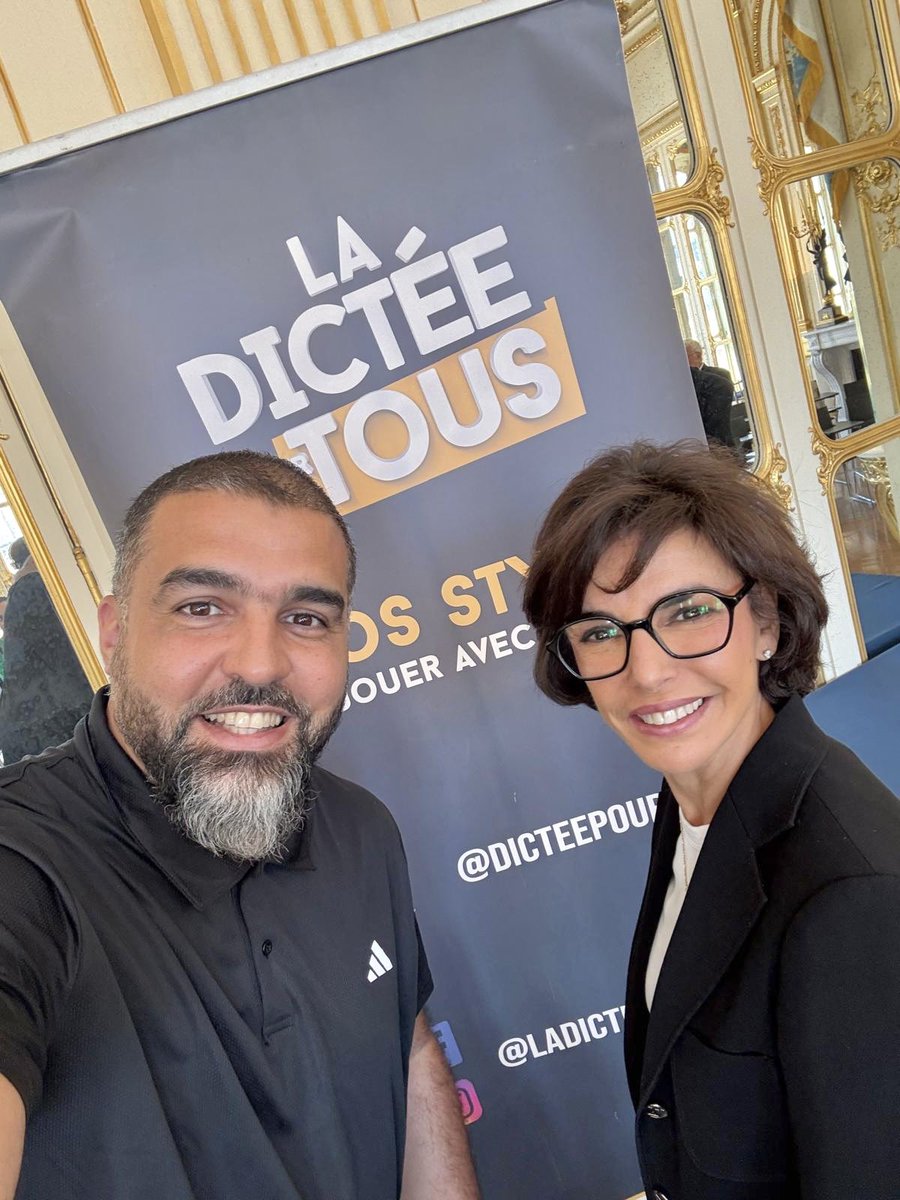 Abdellah Boudour dit Maître Dictée (@abdellahboudour) on Twitter photo Un honneur d’accueillir la Grande Dictée au Palais Royal avec Mme la Ministre <a href="/datirachida/">Rachida Dati ن</a> 🥇, femme de terrain au parcours inspirant.
Son engagement pour une culture accessible à tous fait écho aux valeurs de la <a href="/dicteepourtous/">La dictée pour tous</a>
Merci pour votre soutien !
dicteepourtous.fr Un honneur d’accueillir la Grande Dictée au Palais Royal avec Mme la Ministre <a href="/datirachida/">Rachida Dati ن</a> 🥇, femme de terrain au parcours inspirant.
Son engagement pour une culture accessible à tous fait écho aux valeurs de la <a href="/dicteepourtous/">La dictée pour tous</a>
Merci pour votre soutien !
dicteepourtous.fr