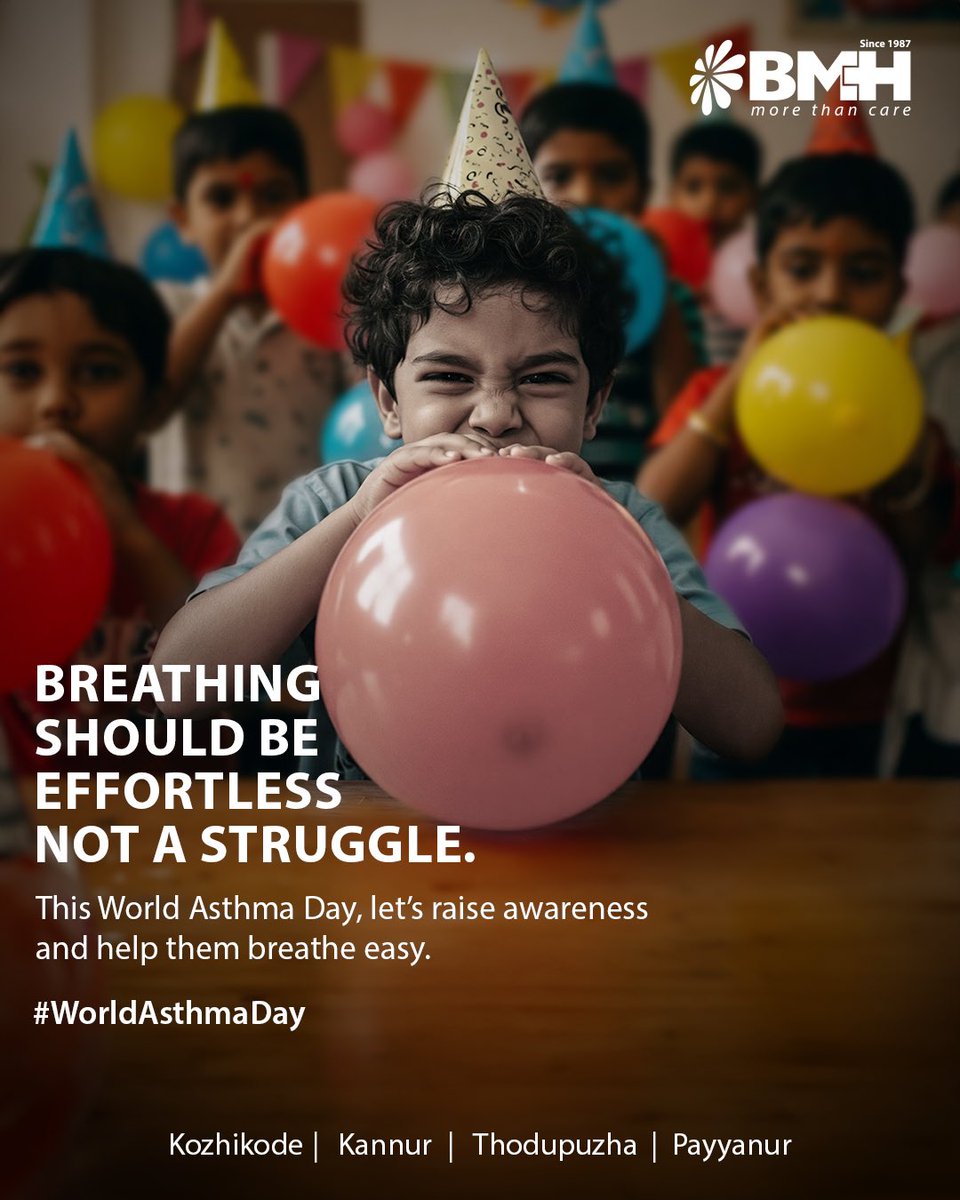 This World Asthma Day, Join us in spreading awareness about Asthma and advocating for easier breathing for everyone. 

BMH Hospitals' Networks:
Kozhikode | Kannur | Thodupuzha | Payyanur

#BMH #WorldAsthmaDay #MoreThanCare