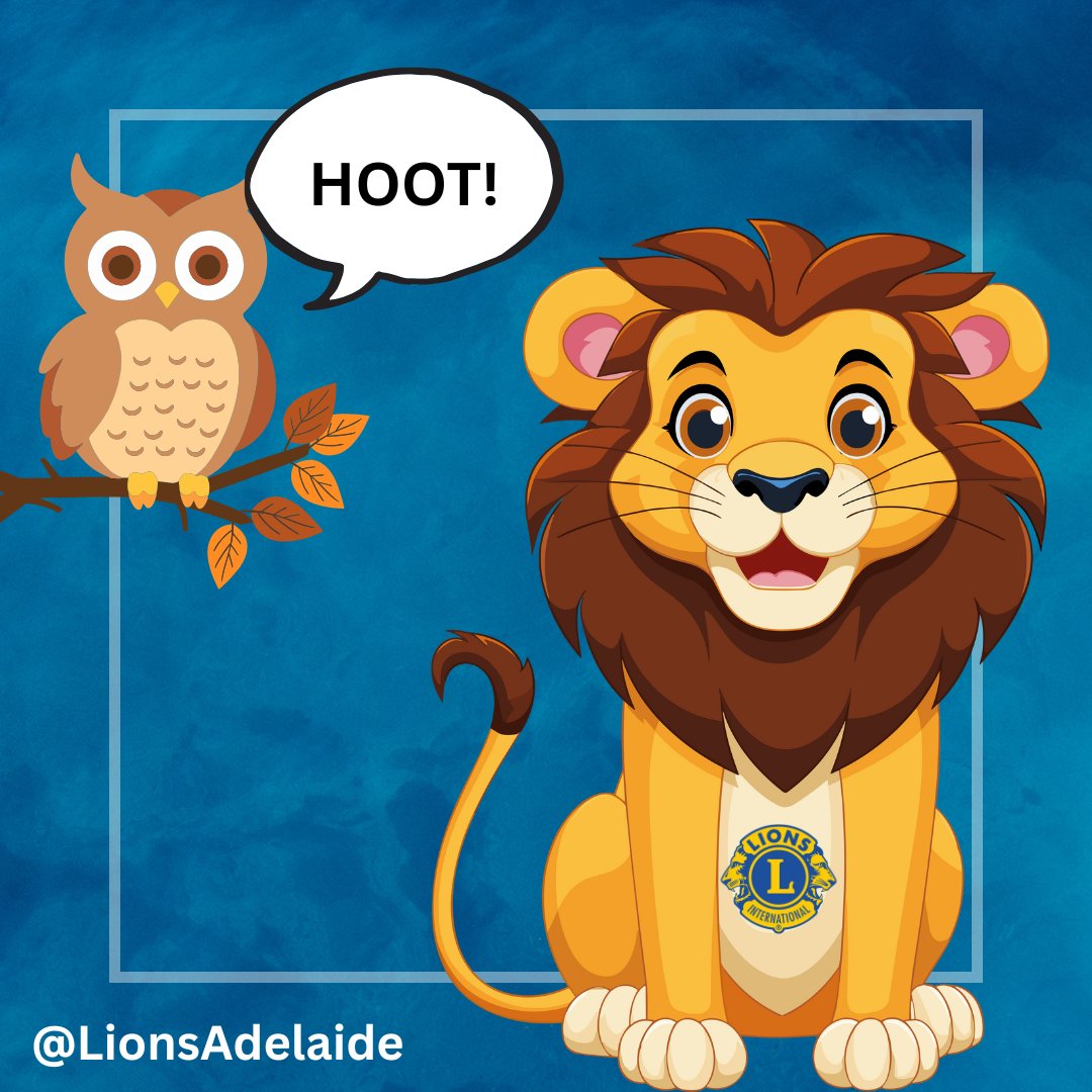 LionsAdelaide's tweet photo. Last night’s club meeting was a hoot &amp; not just because of the great company! With members joining both in person &amp; via Zoom, we made sure everyone could see, hear, and be heard. Thanks to a wise little helper in the room (yes, there was an owl watching), no one missed a moment. https://t.co/XxDzaQhHDJ