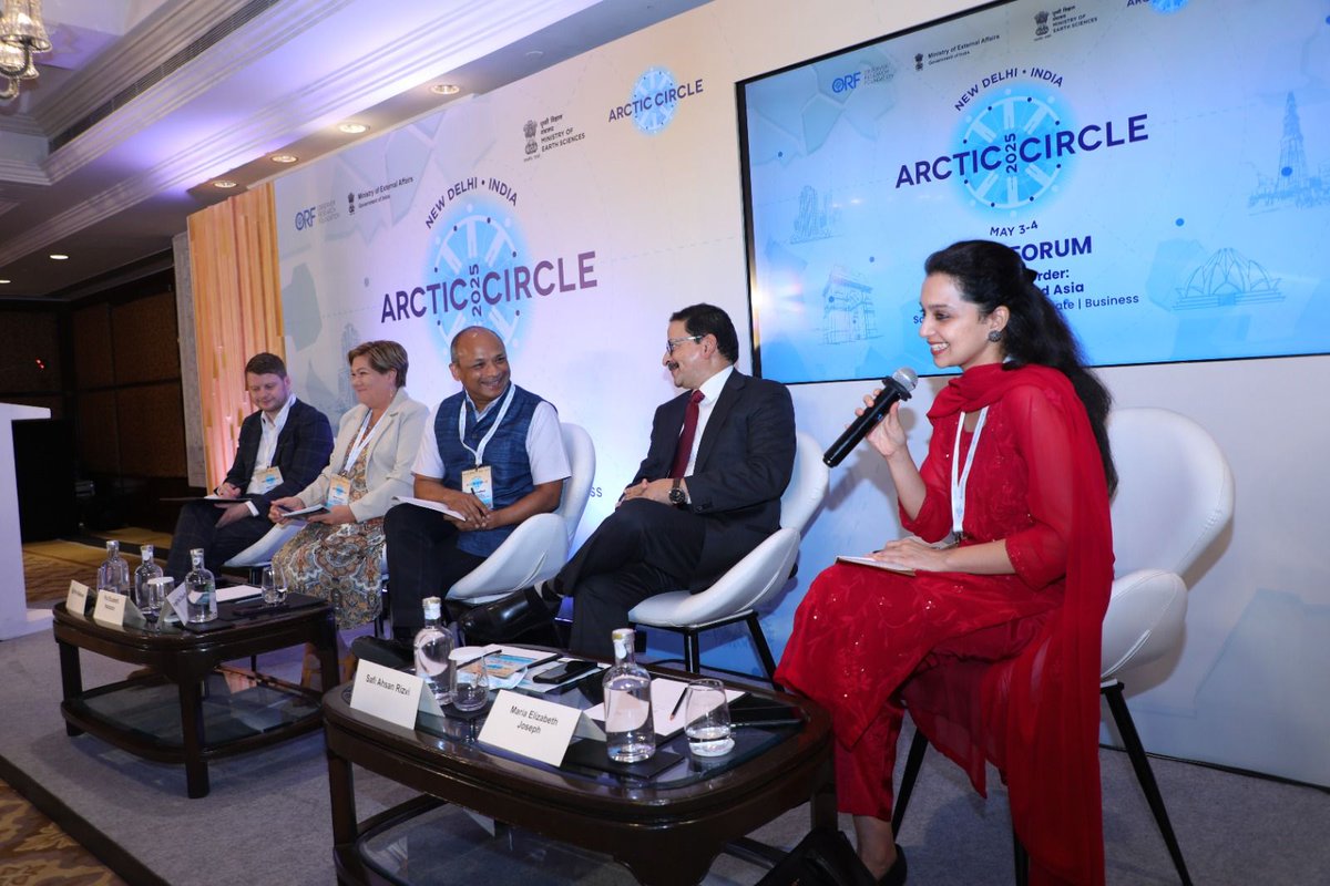 AnantaAspen's tweet photo. Ananta Aspen Centre and the Institute of International Affairs at the University of Iceland (IIA) jointly organised a session on Blue Economy and Maritime Security: India and the Nordics in the Arctic for the Arctic Circle India Forum 2025.

The session explored how India and the Nordic nations can jointly contribute to sustainable and inclusive Arctic development amid rapid environmental and geopolitical changes.

Key takeaways include the importance of strategic partnerships and the role of policy innovation in enhancing Arctic engagement. Speakers highlighted the potential for Nordic technology transfer to support sustainable development in the Global South and underscored joint initiatives on climate resilience, maritime security, and safe navigation.