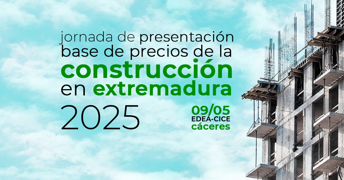 @INTROMAC (@intromac) on Twitter photo Jornada de presentación: Base de Precios de la Construcción de Extremadura 2025 | 09.05.2025. 10:00h Lugar: Centro EDEA-CICE - Cáceres (inscripción previa). Online: youtube.com
<a href="/edea_cice/">EDEA-CICE</a> <a href="/INTROMAC/">@INTROMAC</a> <a href="/infra_EXT/">Infraestructuras, Transporte y Vivienda</a> <a href="/ArquiExt_COADE/">Colegio Oficial de Arquitectos de Extremadura</a> Jornada de presentación: Base de Precios de la Construcción de Extremadura 2025 | 09.05.2025. 10:00h Lugar: Centro EDEA-CICE - Cáceres (inscripción previa). Online: youtube.com
<a href="/edea_cice/">EDEA-CICE</a> <a href="/INTROMAC/">@INTROMAC</a> <a href="/infra_EXT/">Infraestructuras, Transporte y Vivienda</a> <a href="/ArquiExt_COADE/">Colegio Oficial de Arquitectos de Extremadura</a>