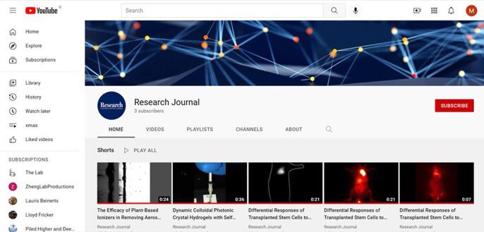 Research has its very own #YouTube channel. Explore video presentations that complement selected published articles.
Subscribe today and stay updated: youtube.com/channel/UCO1zw…