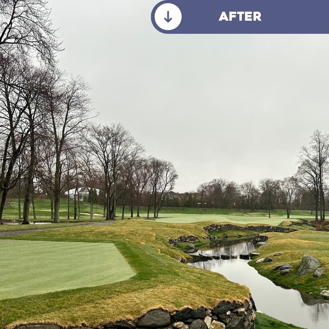 OCMGolf's tweet photo. A look at the before and after 16th hole at The Stanwich Club. https://t.co/gcWMZXe9o0