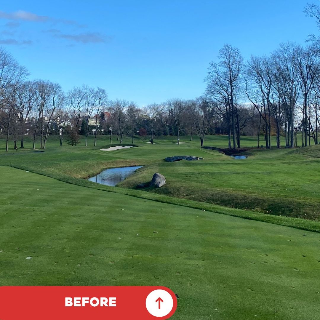 OCMGolf's tweet photo. A look at the before and after 16th hole at The Stanwich Club. https://t.co/gcWMZXe9o0