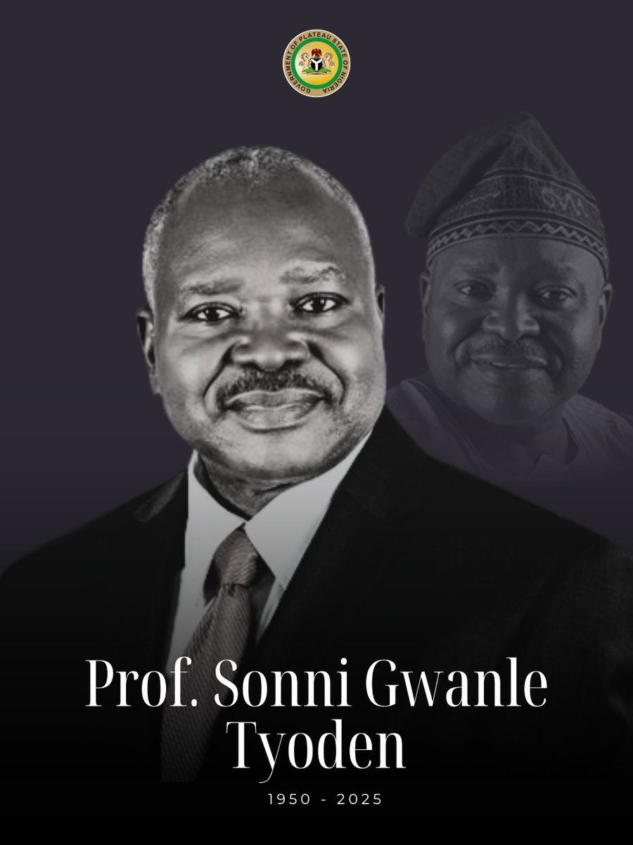 arcsamueljatau's tweet image. I received the news of the passing of Prof. Sonni Tyoden — an erudite scholar, dedicated public servant, and respected son of the soil. I extend my deepest condolences to his family and the entire Plateau State.
-SNJ