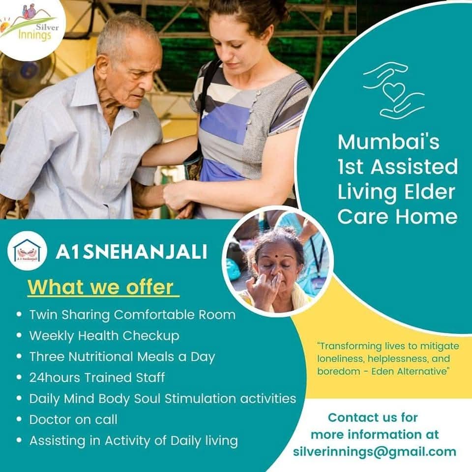 Silver Innings (@silverinnings) on Twitter photo Looking for a safe, caring home in Mumbai for a loved one with Dementia, Alzheimer’s, Parkinson’s, or advanced age?
#A1Snehanjali – Mumbai’s first 24x7 assisted living elder care home, since 2013. Mail us silverinnings@gmail.com
#Silverinnings #dementia #Mumbai #Alzheimers Looking for a safe, caring home in Mumbai for a loved one with Dementia, Alzheimer’s, Parkinson’s, or advanced age?
#A1Snehanjali – Mumbai’s first 24x7 assisted living elder care home, since 2013. Mail us silverinnings@gmail.com
#Silverinnings #dementia #Mumbai #Alzheimers