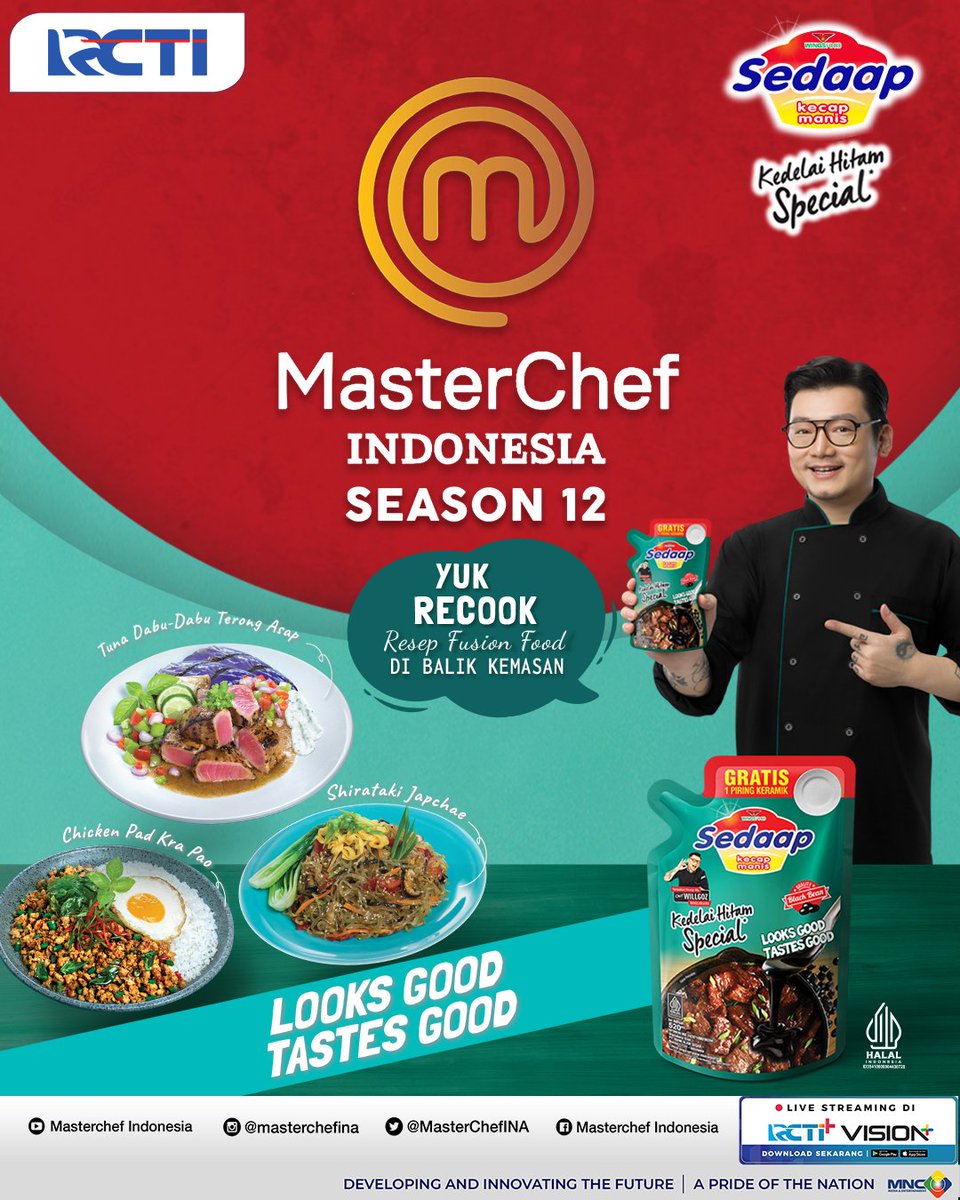 OfficialRCTI's tweet photo. Yuk recook resep Chef Willgoz yang ada di kemasan #KecapSedaap Kedelai Hitam Special. Kecap Sedaap Kedelai Hitam Special bisa bikin hasil masakan Looks Good, Tastes Good! #MasterchefIndonesia https://t.co/xBJVJMsfGm