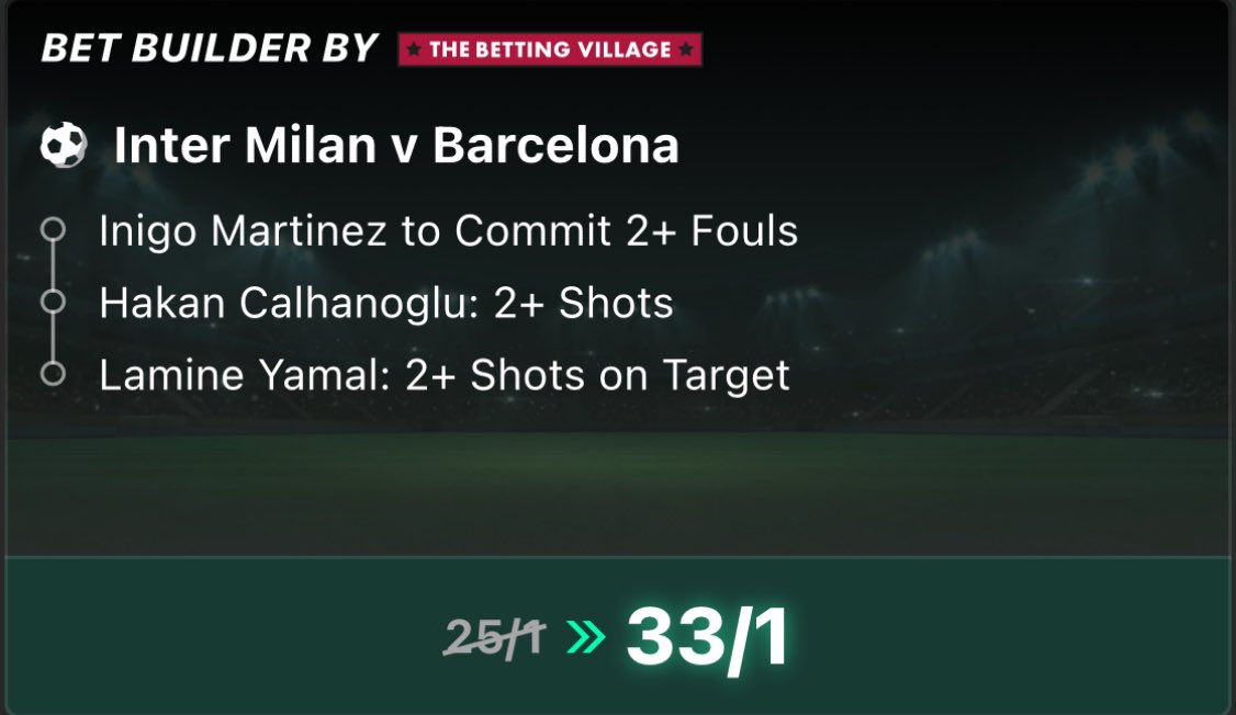 thetipsguide's tweet image. 33/1 Champions League Boost

Here 👉🏼 bit.ly/40u74JF

Research and stats attached below.

Price subject to change.

18+ gambleaware #AD T&amp;amp;Cs apply