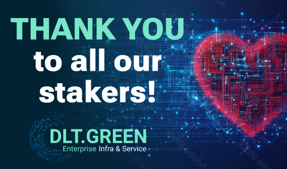 Due to your stake, we have a voice in the ecosystem. Thank you for staking with us. 💚

ℹ️Use the opportunity to cast your vote in our Discord so that we can vote on behalf of your voice through our decentralized governance.

dlt.green/en/services/io…

#DLTGREEN #INFRA #DLT #IOTA